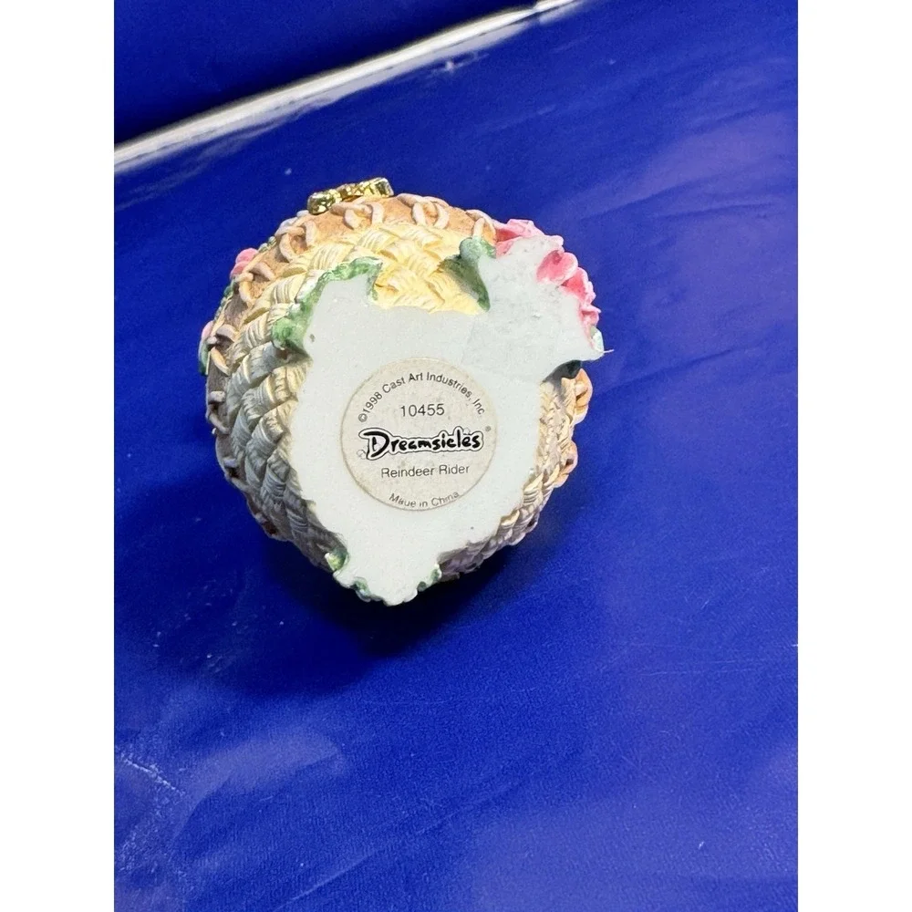 Dreamsicles collection resin angel trinket box hinged flower basket 10355